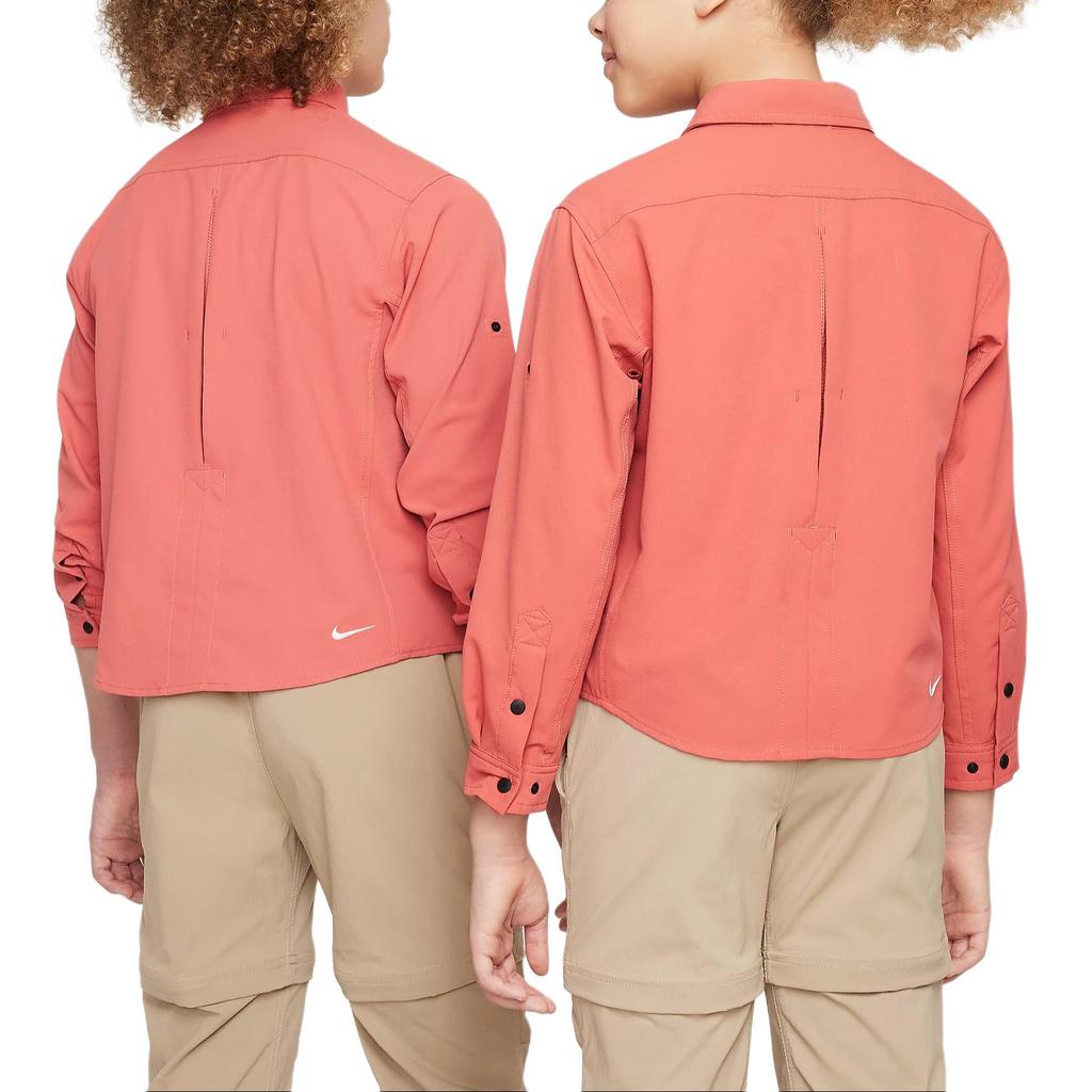 Nike ACG Devastation Trail Single-Breasted Comfortable Casual Sports Long Sleeve Kids Tops Brick Black Mountain-White FN9220-655