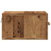 Wall Mounted Nightstand Vintage Wood Look 35 X 35 X 20 Cm