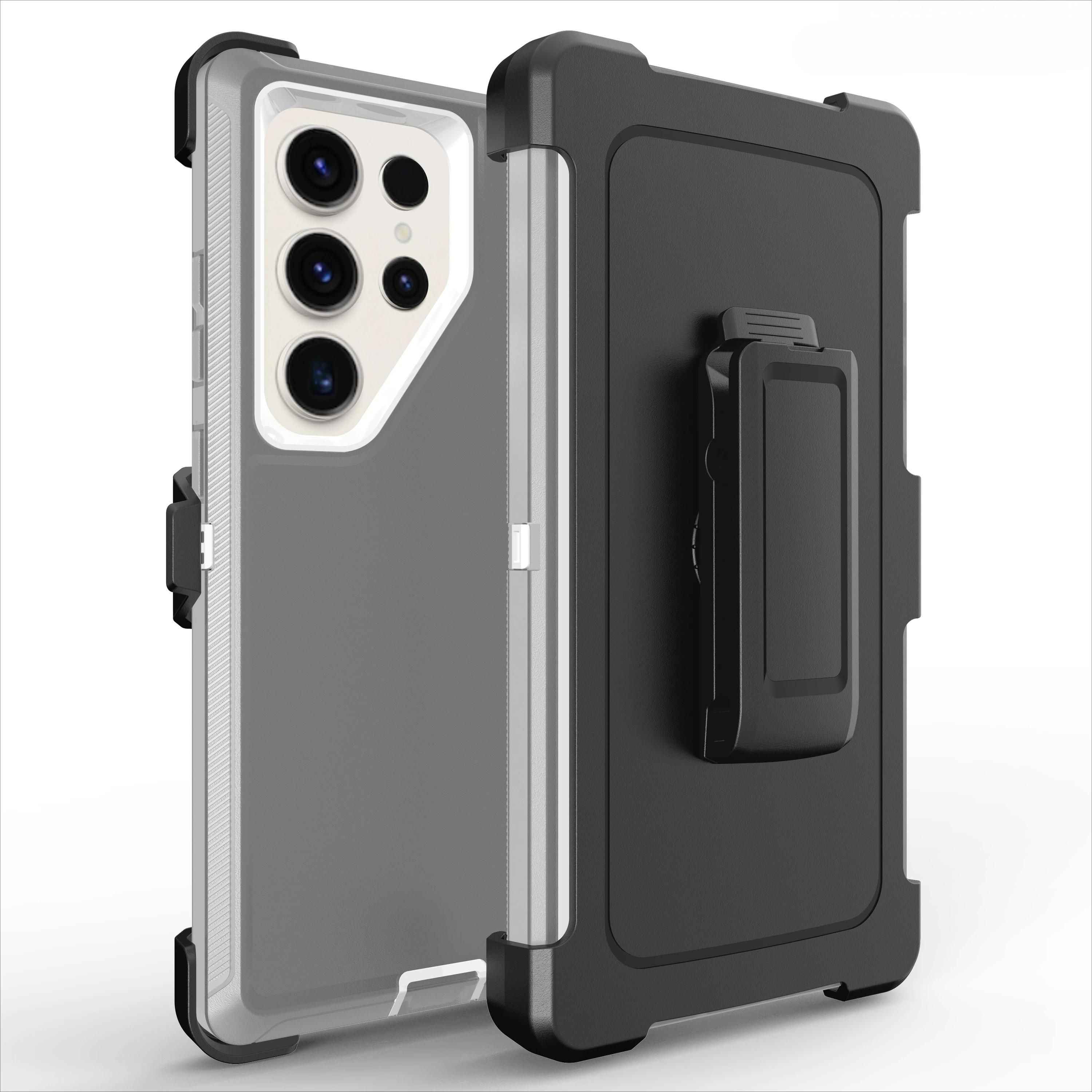 

Rugged Armor Shockproof Case for Samsung Galaxy S25 S24 S23 S22 S21 Plus FE Note 20 Ultra Impact Resistant Cover Witn Belt Clip Galaxy S25+