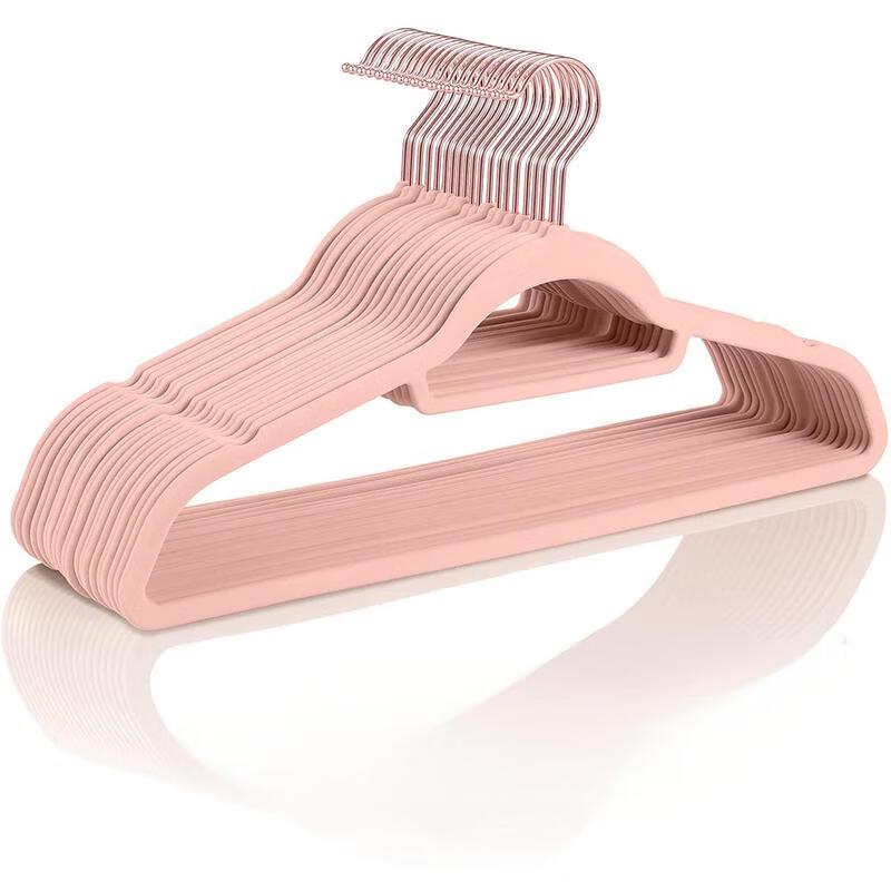 JINGRUIXIANG 45cm Flocked Non-slip Hangers (10-pack)