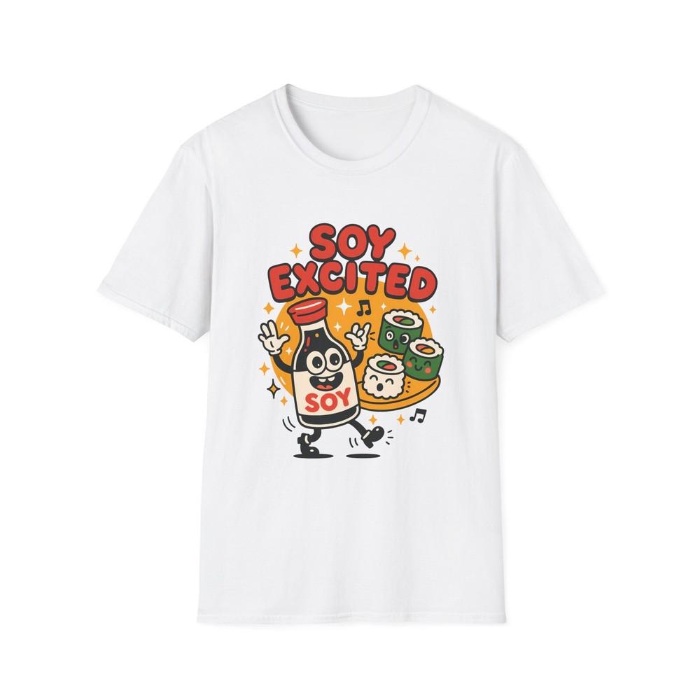 

Unisex Softstyle T-Shirt Funny Soy Sauce Sushi Cartoon Tap Dance Graphic 4XL