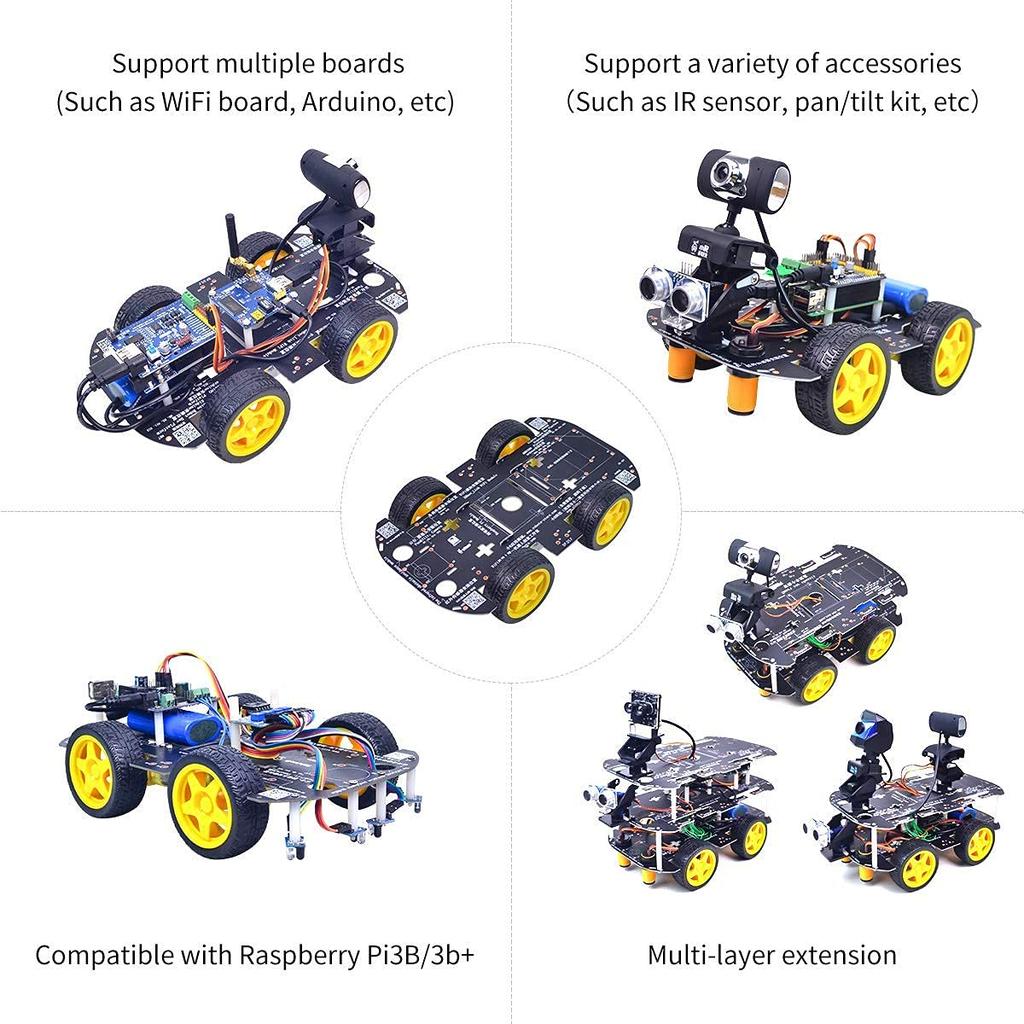 4WD Robot Chassis Kit with 4 TT Motors for ArduinoRaspberry Pi