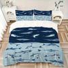 3pcs Shark Ocean Bedding Cover Set, Fashion Classic Popular Print Bedding Set, Soft Comfortable, All Season Use, For Bedroom, Guest Rooma0819148