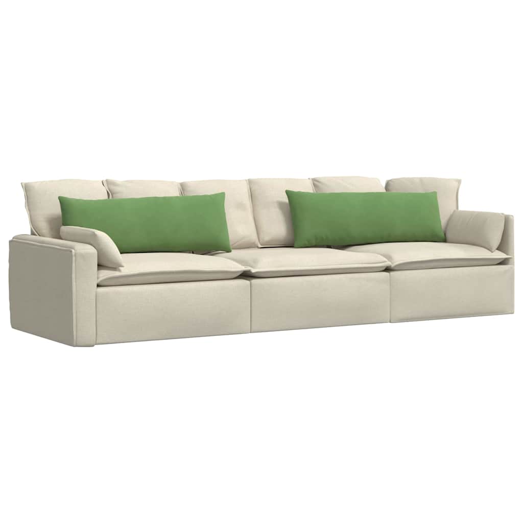 Sofa Cushions 2 Pieces Light Green 120 X 40 Cm Cord Fabric