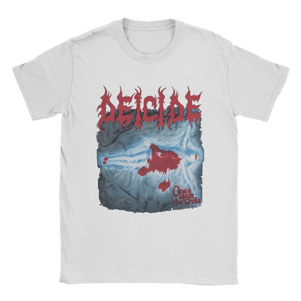 Funny Deicide T-Shirt Men Crew Neck Pure Cotton T Shirts Band Short Sleeve Tees Plus Size Clothing