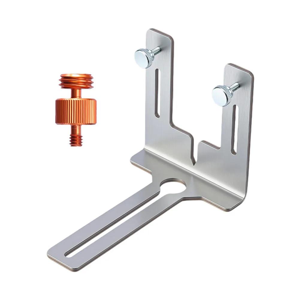 Professional Stainless Steel Level Bracket LBracket with 360 Degree Pivoting Adjustable Mount for Tool Stability