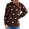 Autumn and Winter New Product Design Sense, Caring Jacquard Casual Round Neck Pullover Sweater, Women's Loose and Slimming Knitted Top 3496 KTB