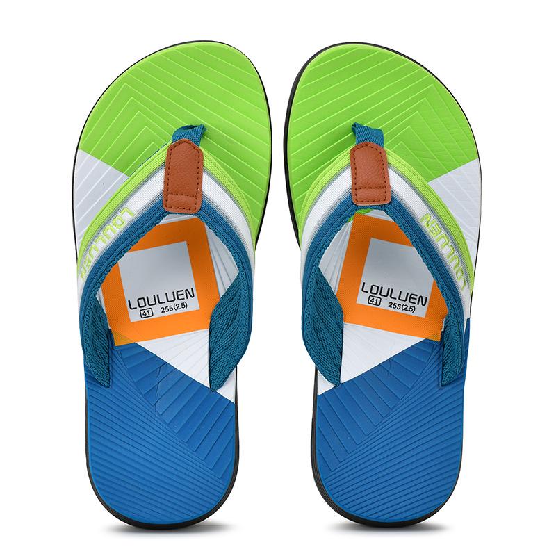 Men s 2025 Non-Slip EVA Flip-Flops: Casual Outdoor Beach Sandals 45 озеро синий