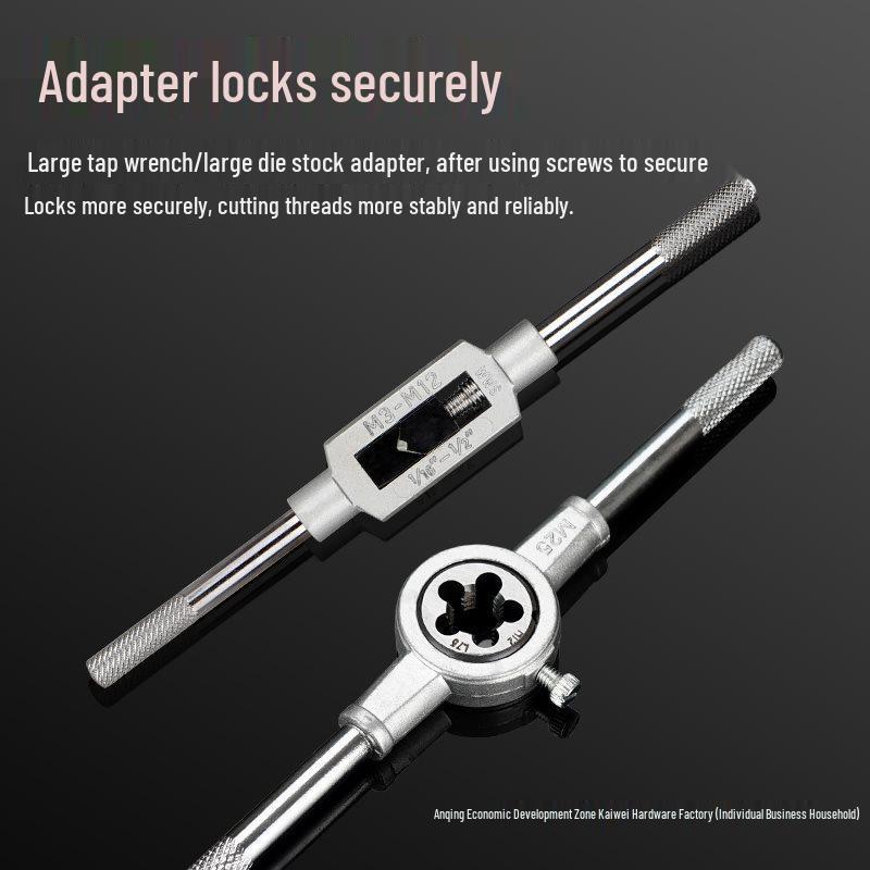 Precision Tap and Die Set: Hand Tapping, Thread Cutting & Lathe Tool with Drill Bit & Wrench