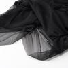 Schwarzes trägerloses gerafftes hochtailliertes Abendkleid - Europäischer und amerikanischer Stil Damen langes Kleid