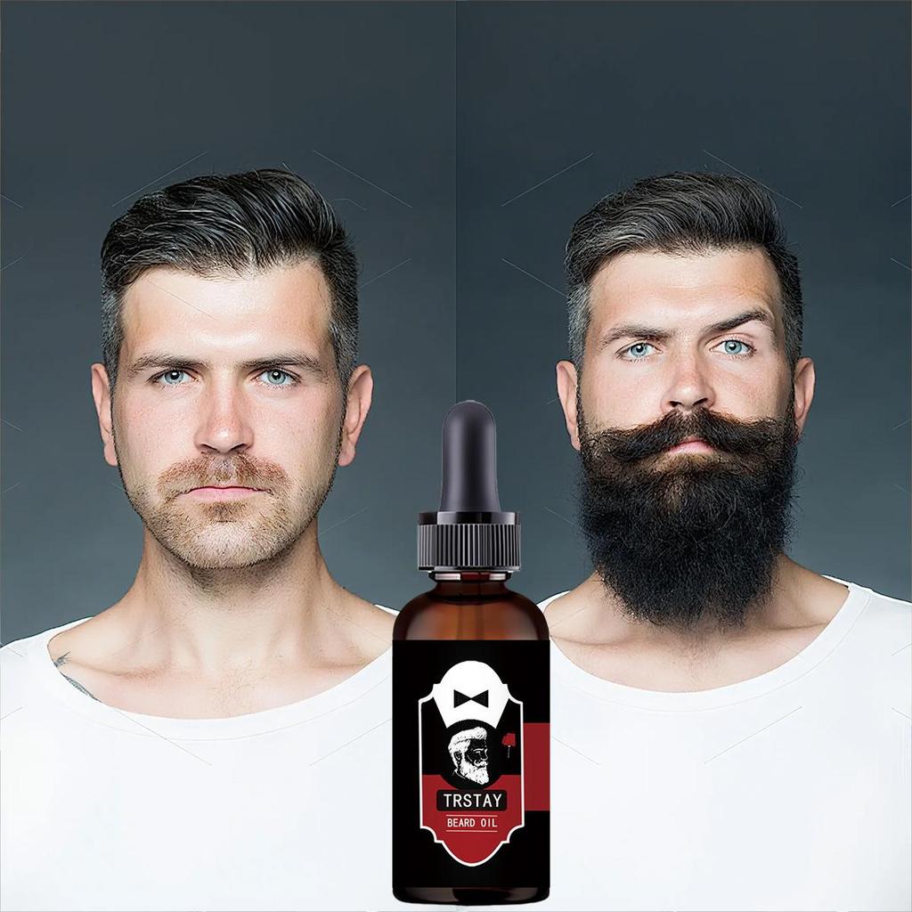 Men's Beard Growth Oil Fluid Nourishing Beard Chest Hair Growth Essential Oil Professional Brazilian Keratin Rosemary