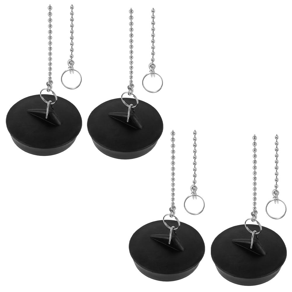 8/2 Stück Spülbeckenstöpsel Universal Gummi Abflussstopfen Mit Runder Kugelkette Bad Spülbecken Abflussstopfen Für Küche Und Badezimmer Passend