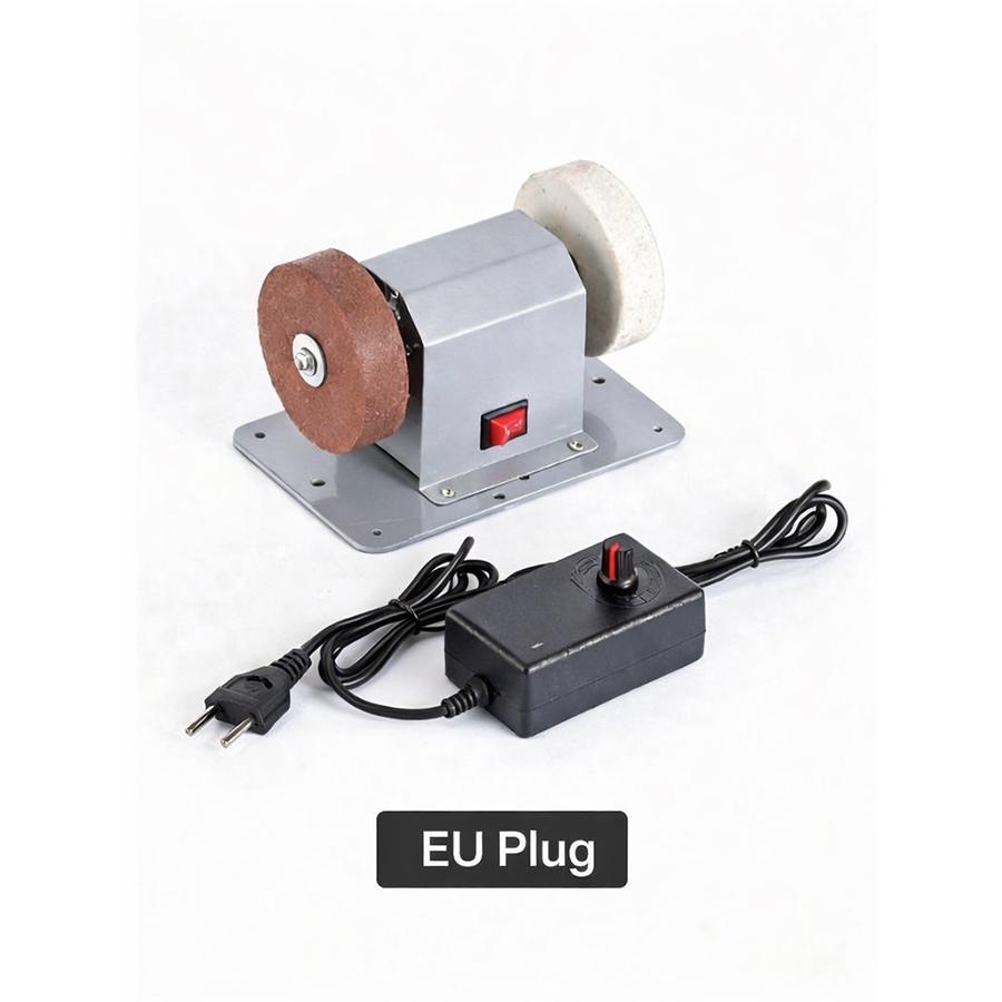 

Mini Electric Bench Grinder Sharpener, Stainless Steel Body, Coarse & Fine Wheel, Multi-Function Tool Grinding Machine 1 set