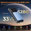 Téléphone Portable Incassable HOTWAV Cyber 16 Pro 24Go+512Go 6.6" 6280mAh Smartphone Robuste 108MP Caméra Dual SIM 4G/NFC Noir