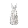 GIOVANNI VALENTINO Floral Print Halter A-line Midi Dress