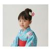 6-Piece Set: Pink Hair Clips & Headband for Kids | Tsumami Zaiku (Kanzashi) Flower, Butterfly, Rabbit Motifs | Handmade Grosgrain Ribbon | Baby &