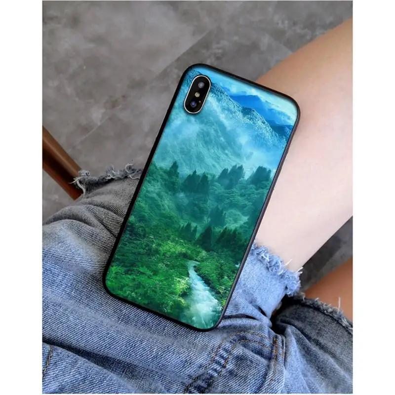 IPhone16 Handyhülle Berg-, Wald-, Nebellandschaft-Handyhülle wird im Auftrag anderer verschickt, lackierter Fallschutz für Fallschutz.