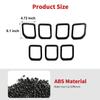 7pcs Front Grille Insert Grille Cover Trim Accessories Compatible with Jeep Compass 202120222023 (Black)