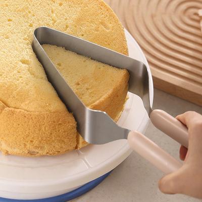 1 pz Acciaio Inossidabile Affetta Torta e Server - Strumento Triangolare per Trasferire Torte con Manico Ergonomico, Strumento da Forno Durevole per Uso Domestico e Commerciale