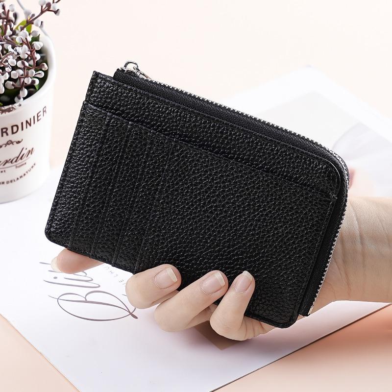 New card bag fashionable ultra-thin zipper wallet multi-card position large capacity card bag card holder
