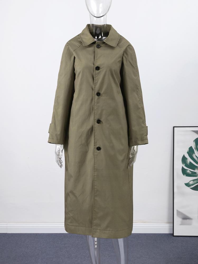 Damen V-förmiger Übersetzungs-Langarm-Einreiher-Mantel