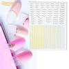 Gold Colour Geometry Shapes Nail Art Sticker