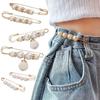 6 Pcs Set Artificial Pearl Waist Pin Clips for Trousers Pants Skirts Dress Waistline Adjusting Shirts Sweater Brooch