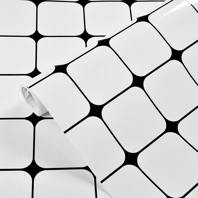 Waterproof & Oil-Proof Marble-Look PVC Kitchen Wallpaper