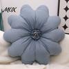 Stuffed Flower Shaped Pillow Round Throw Pillow, 16 Inch Decorative Cushion, Soft for Living Room Shape Sofa Couch Bed Chair Velvet Pillows