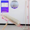 Brosse de sol en plastique rigide avec manche en bois