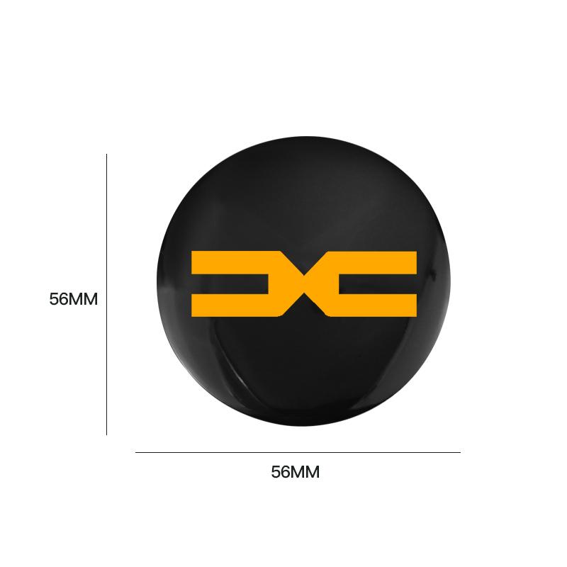 BGS1 4pcs Car Wheel Center Decorative Stickers Aluminum Alloy Badge Stickers For Dacia Bigster Spring Duster Sandero Jogger Dokker