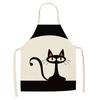 Cute Cartoon Animal Print Apron, Kawaii Cat & Owl Design, Kitchen Cooking Bib Multiple Sizes Available, Perfect for Baking Home