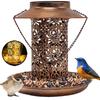 Charming Outdoor Solar Metal Hummingbird Feeder And Decorative Garden Light For Bird Feeding And Watering
