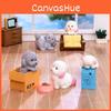 Charming Tiny Dog Figure Resin Art Cartoon Style Keychain And Diy Decorations