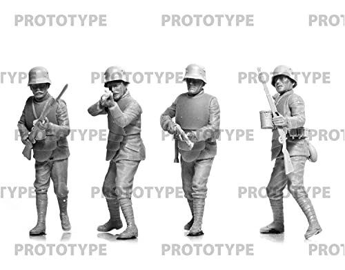 ICM 1/35 Scale World War I German Armored Infantry Plastic Model Kit 35722