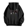 Unisex Casual Hooded Pullover Sweatshirt Long Sleeve Loose Fit Letter Print