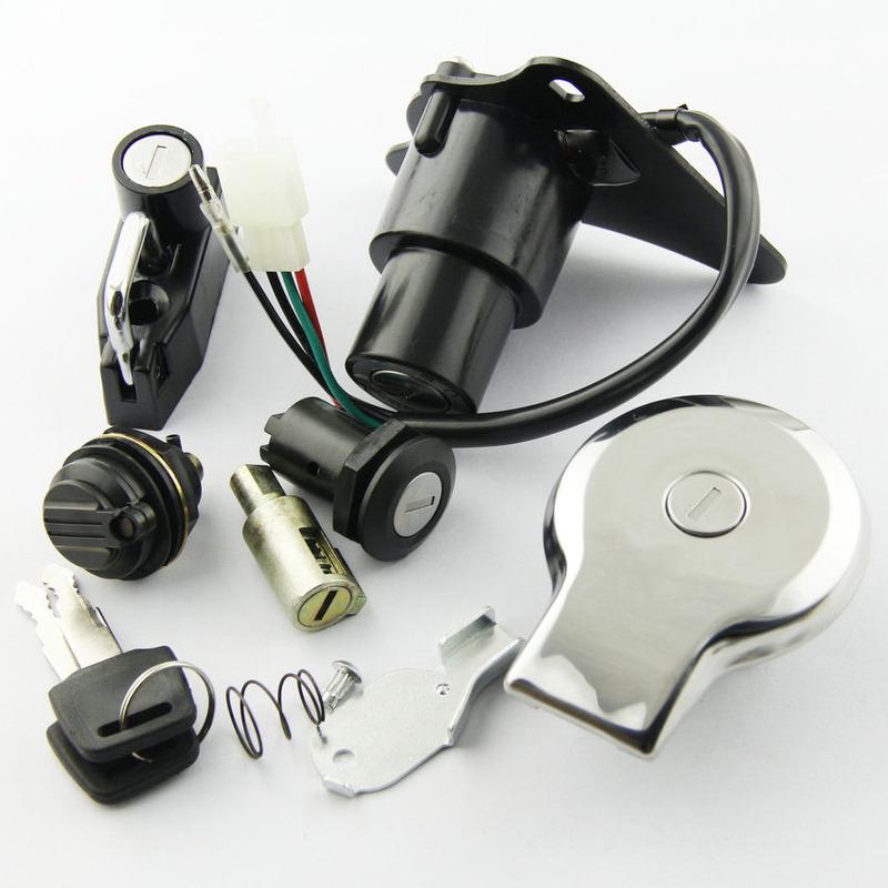 Motorcycle Ignition Key Switch Fuel Gas Cap Seat Lock Kit For Yamaha XV125 VIRAGO 125 1997-2000 XV250 250 1988 1989    1990-2013