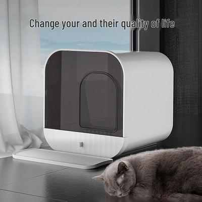 Enclosed Villa Cat Litter Box with Drawer, Anti-Splash, Odor-Proof Cat Toilet