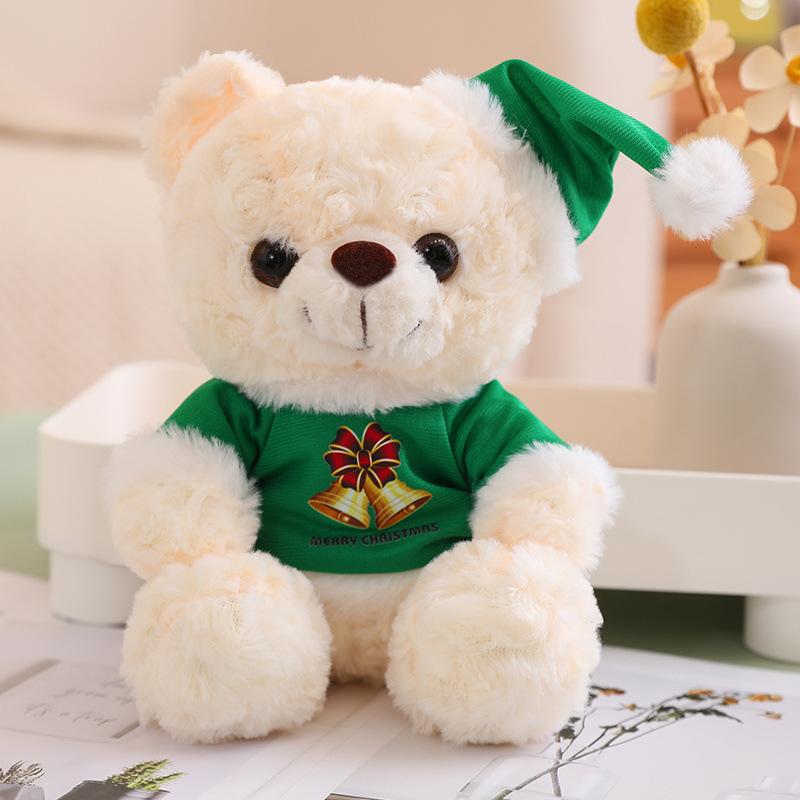 Cute Christmas Teddy Bear Doll Plush Teddy Bear Hug Bear Doll Children's Companion Soothing Ragdoll Doll