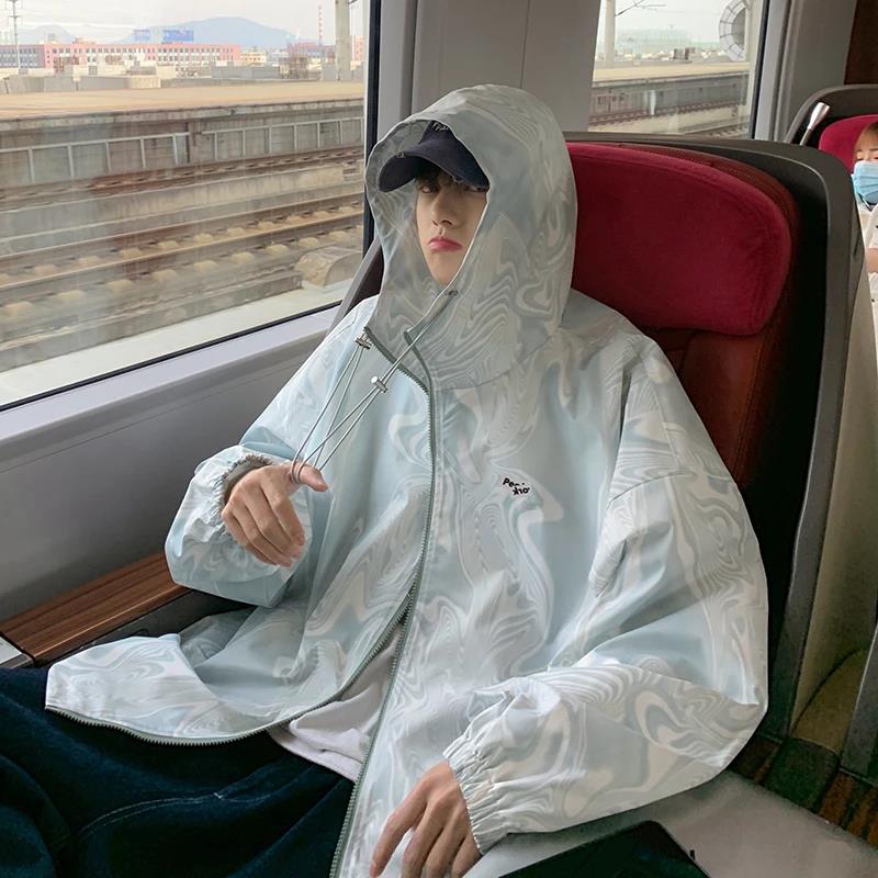 

Весенние мужские куртки, мужской прилив, универсальный тренд, красивое, свободное, красивое платье, весенне-осенняя мужская солнцезащитная одежда M серый