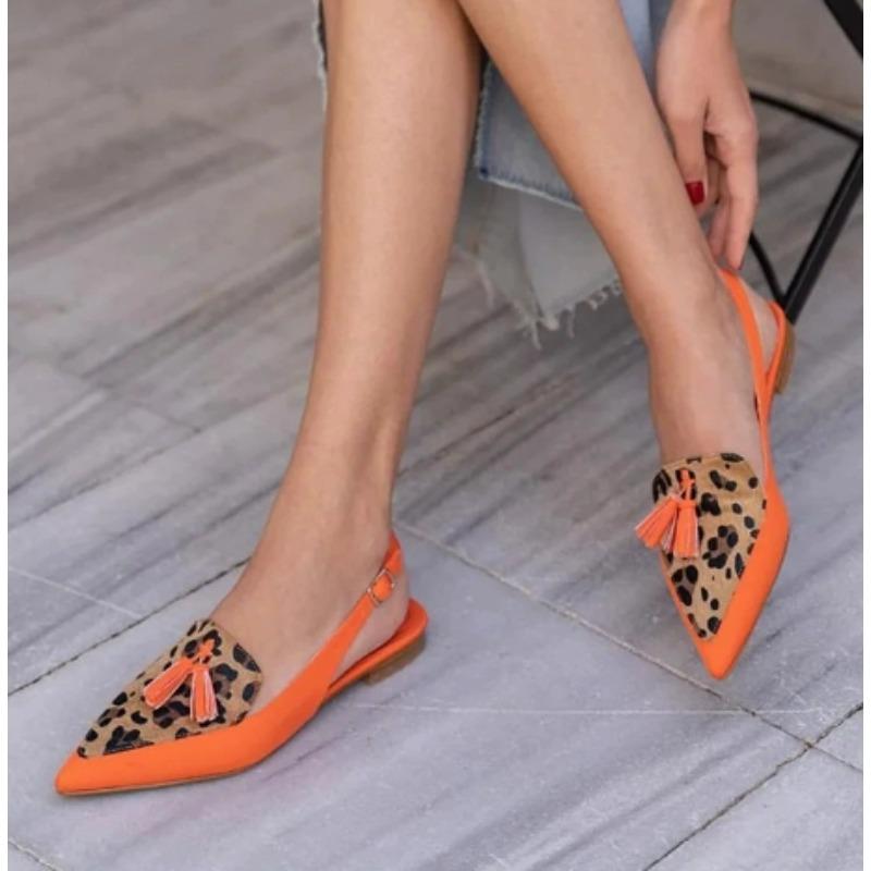 New Style Popular Summer Color Block Women's Shoes 34-43 Large Pointed Tassel Low Heel Back Air Sandals High Heels Womens Shoes
