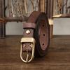 2.3Cm Wide Retro Washed Old Thin Belt Women'S Genuine Leather Pure Cowhide Fashion Trend Versatile Women'S Narrow Belt