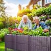 Raised Garden Bed with Reinforcement Rods Elevated Planter Boxes for Outdoor Plants with Drainage Holes for Flowers Vegetables