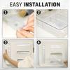 Plastic 4 in 1 Food Bag Storage Organizer for Sandwich Snack Gallon Quart Slider Bags Wall Mount or Drawer Fit 31.5x28x8cm White