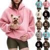 New Autumn and Winter Styles, Solid Color, Hooded, Plush, Pet Bag, Loose Fit, Pullover, Hoodie, Women's