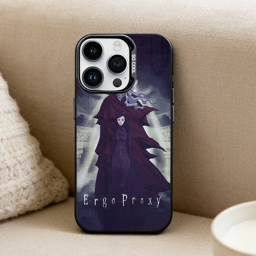Anime E-ergo P-Proxy  Phone Case For iPhone 16,15,14,13,12,17,Pro,MAX Black Matte Shockproof Cover