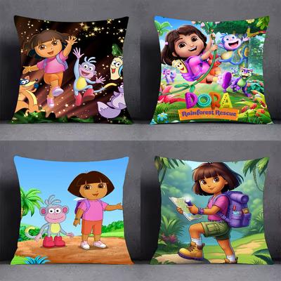 D-Dora die E-Explorerin Abenteuer Kissenbezug Quadratisch Sofa mit für Muster bequeme Kissen geeignet von Raum