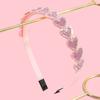 1/3pcs Crystal Heart Headbands for Women Valentine's Day Heart Shaped Hairbands Kids Girls Headband for Party Hair Accessories