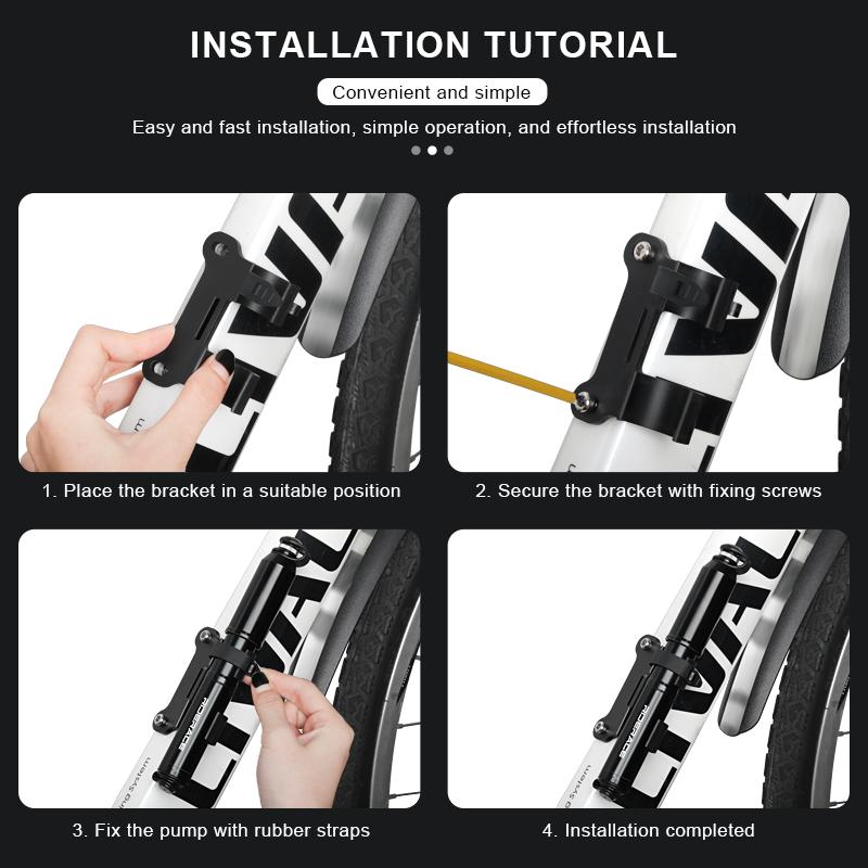 Portable Bike Pump With Hose Aluminum Alloy Bicycle Hand Air Pump Presta Schrader Valve Hand Inflator Cycling Accessories