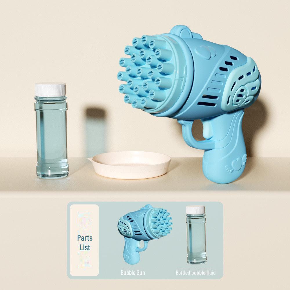 Popular Handheld Luminous Gatling Bubble Gun: Fully Automatic Bubble-Blowing Toy for Kids